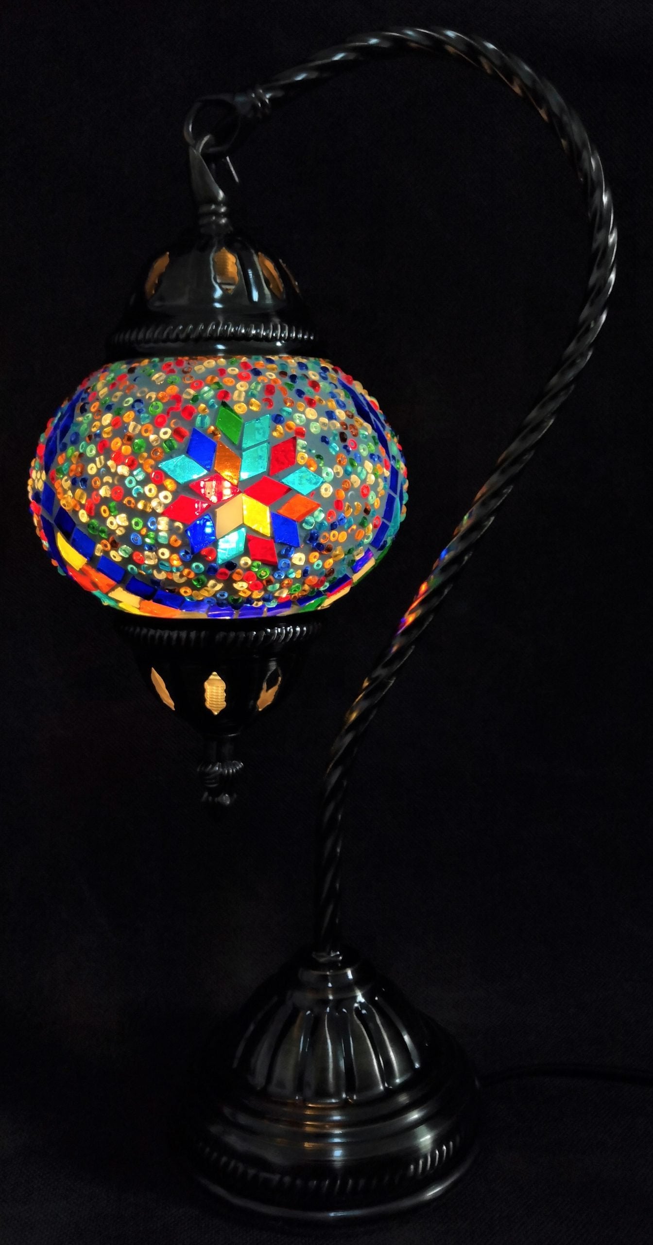 Turkish Mosaic Lamp- Swan Neck