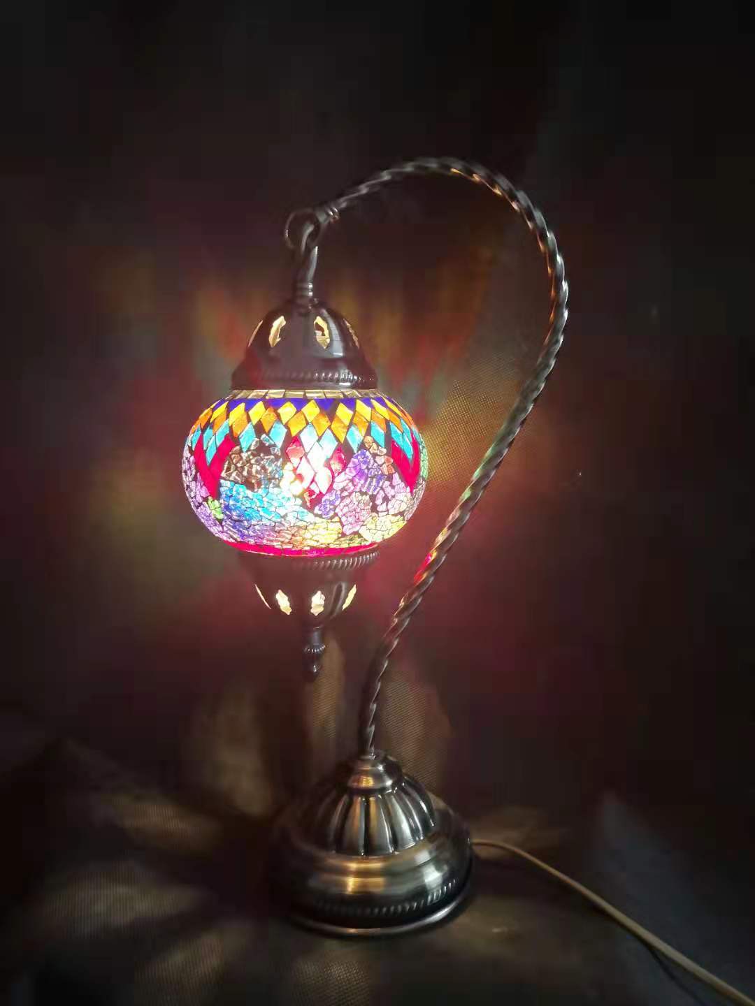 Turkish Mosaic Lamp- Swan Neck