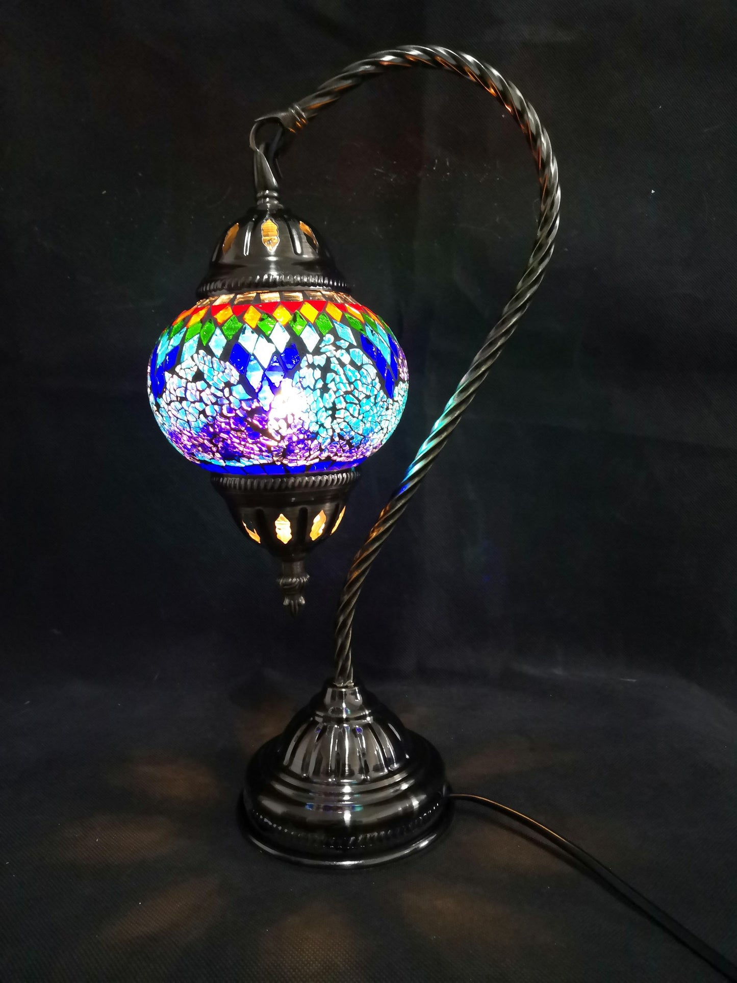 Turkish Mosaic Lamp- Swan Neck