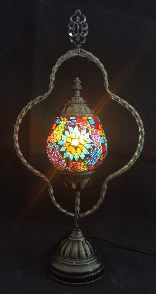 Metal Framed Turkish Mosaic Lamp