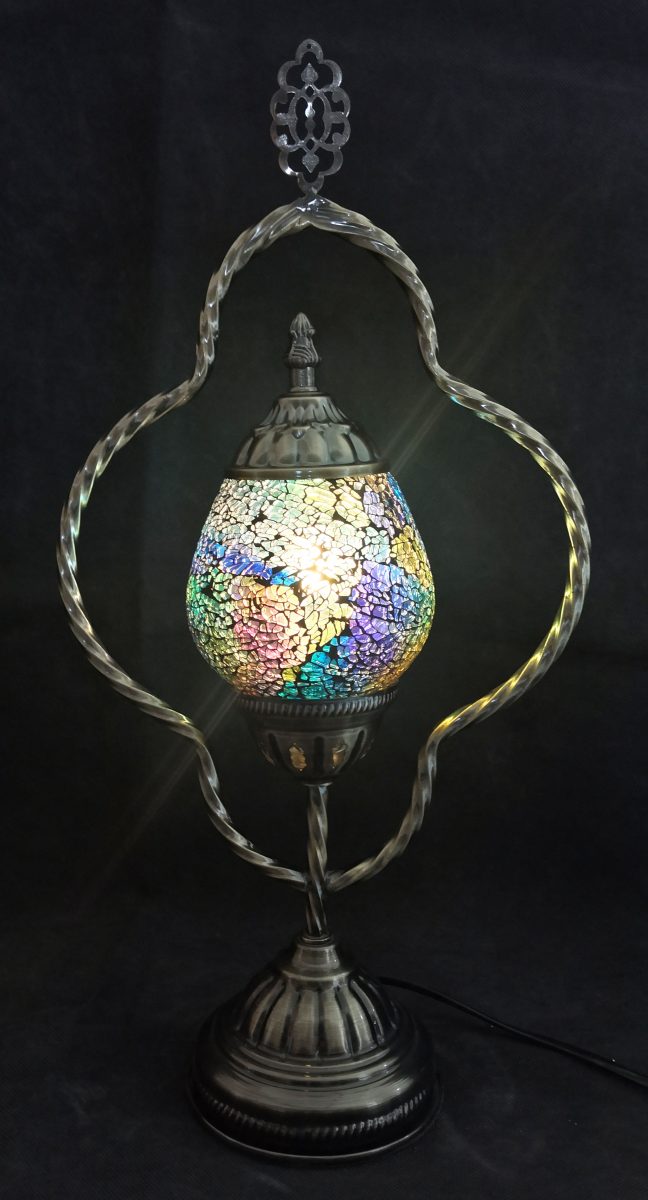 Metal Framed Turkish Mosaic Lamp
