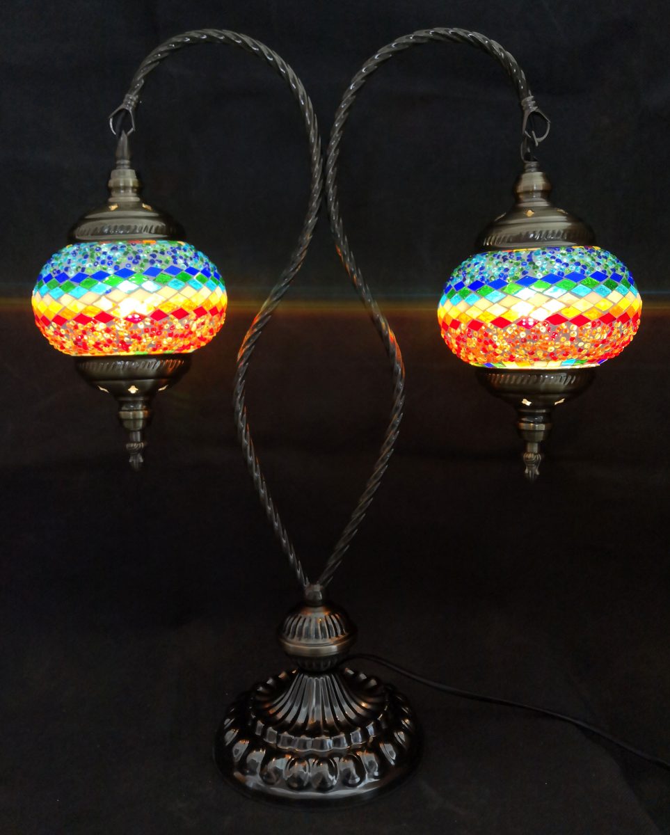 Turkish Mosaic Lamp Double