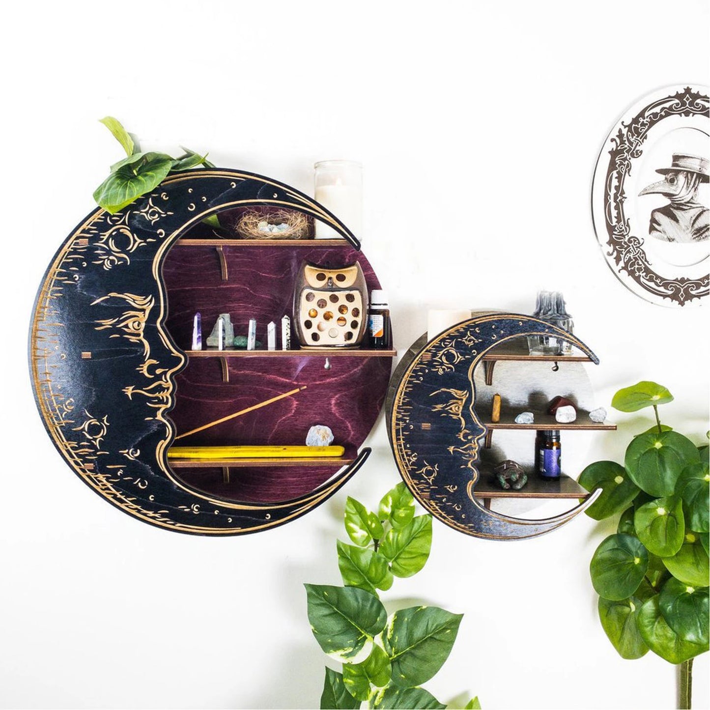 Wall Floating Moon Shelf