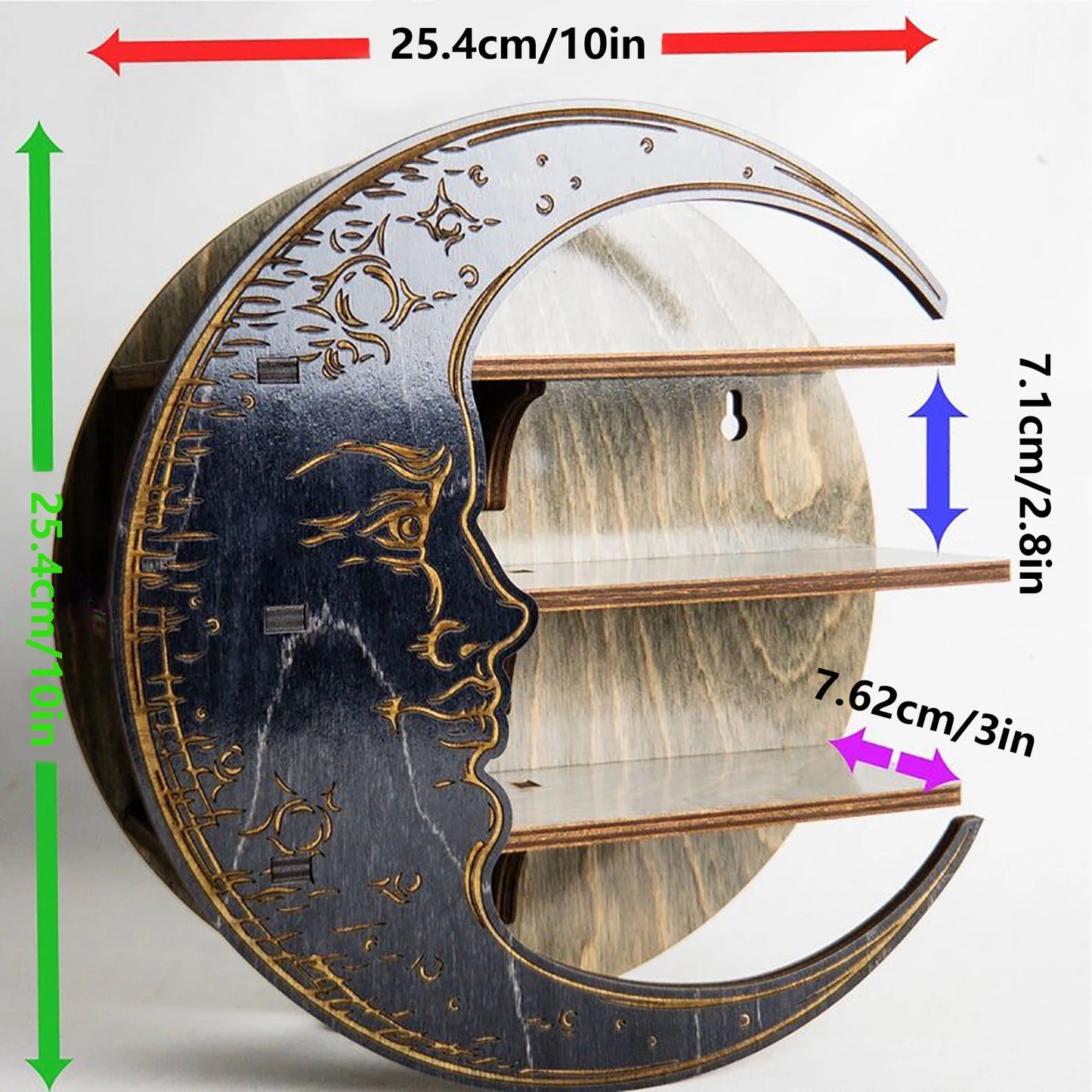 Wall Floating Moon Shelf