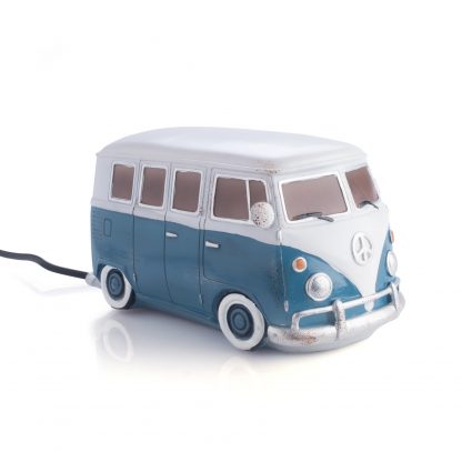 Blue Metal Look Combi Table Lamp'