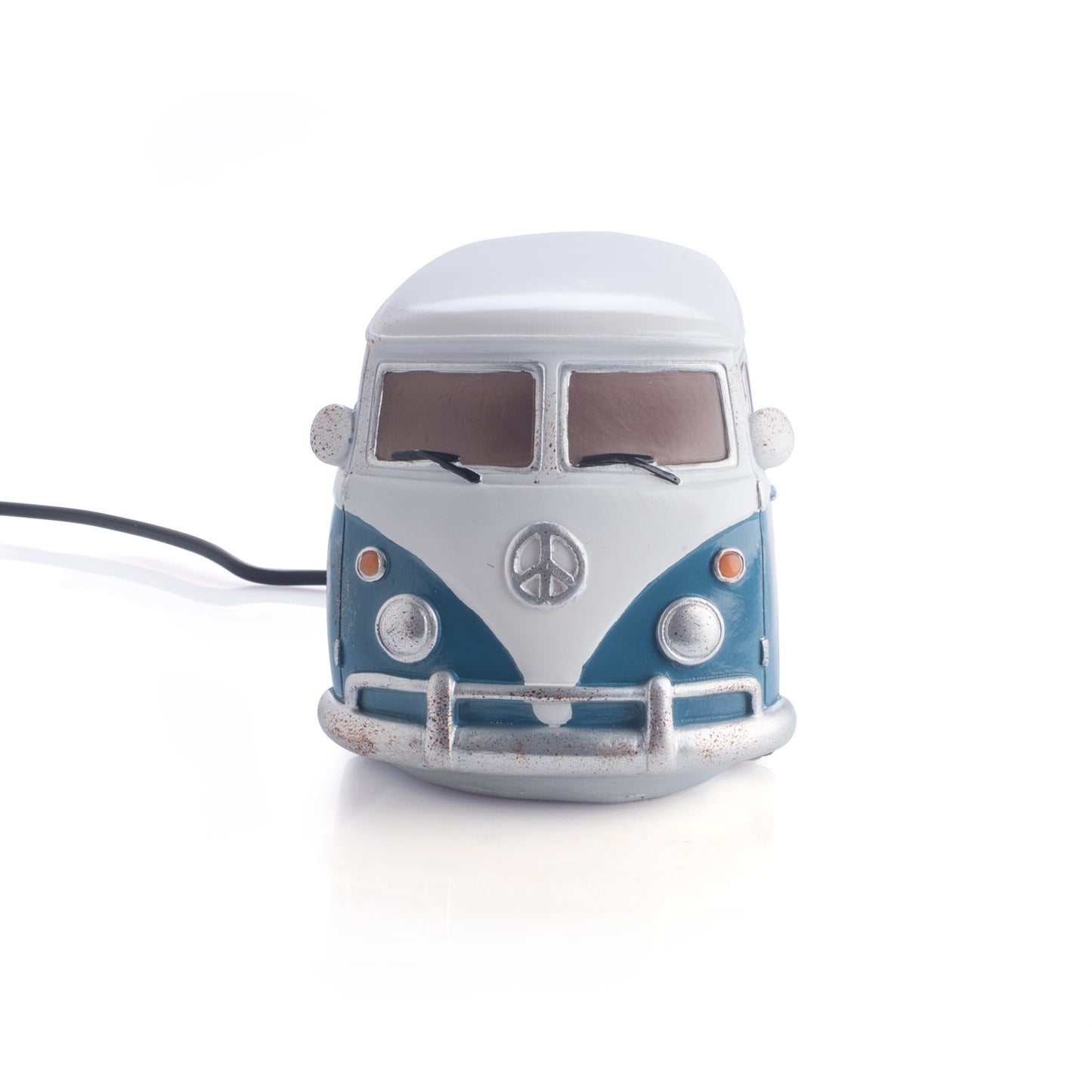 Blue Metal Look Combi Table Lamp'