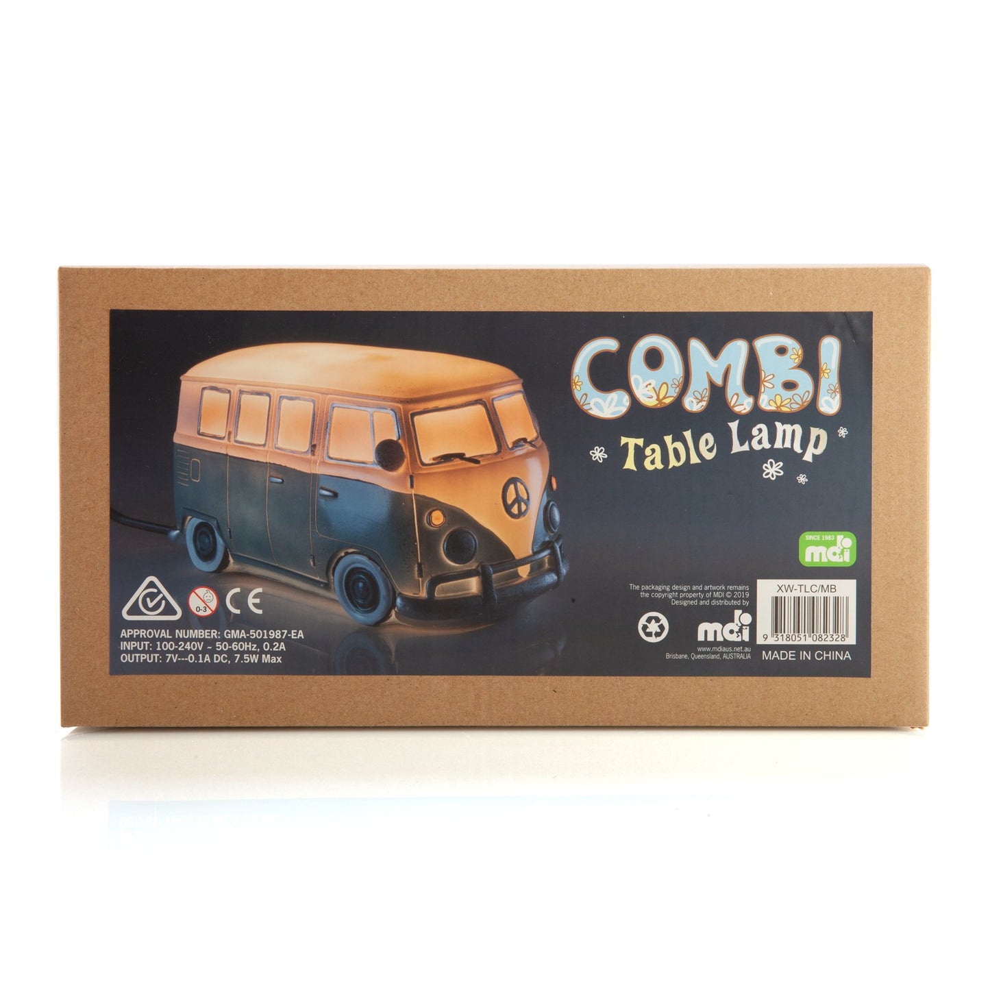 Blue Metal Look Combi Table Lamp'