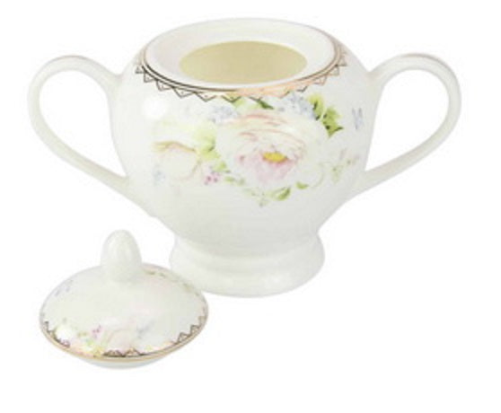 New Bone China Floral Sugar Pot