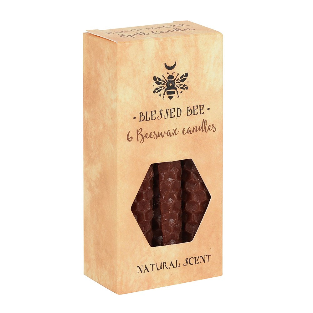 Brown Beeswax Spell Candles - Earth