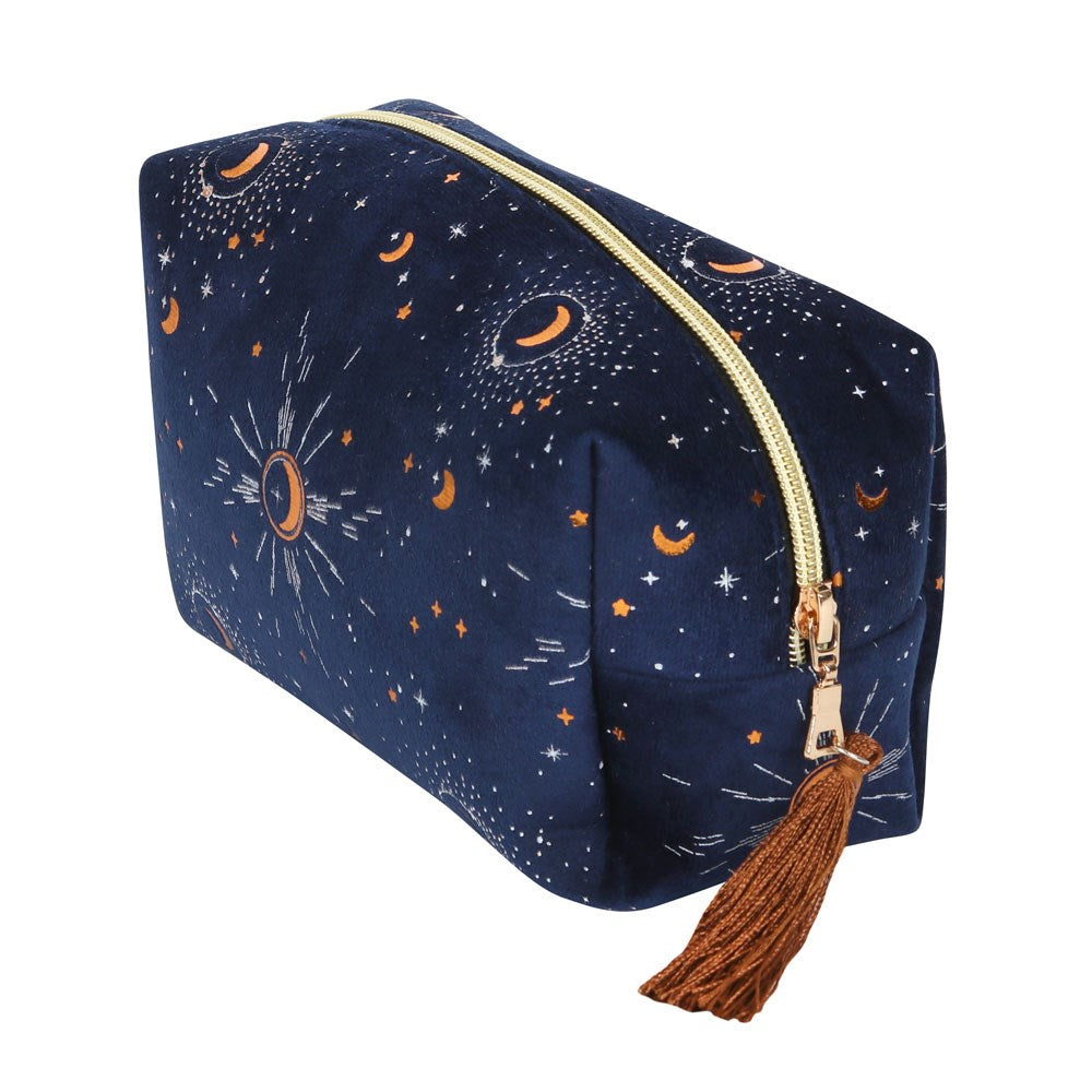 Crescent Moon Tasseled Makeup Bag