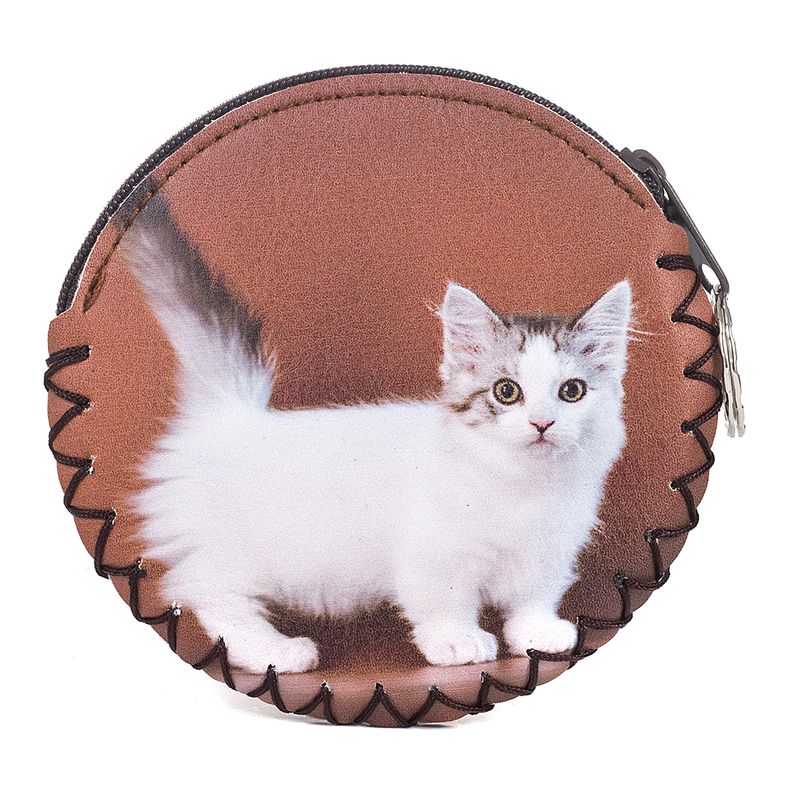 White Kitten Coin Purse