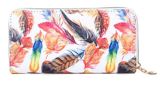 Feathers Multi Zip Wallet