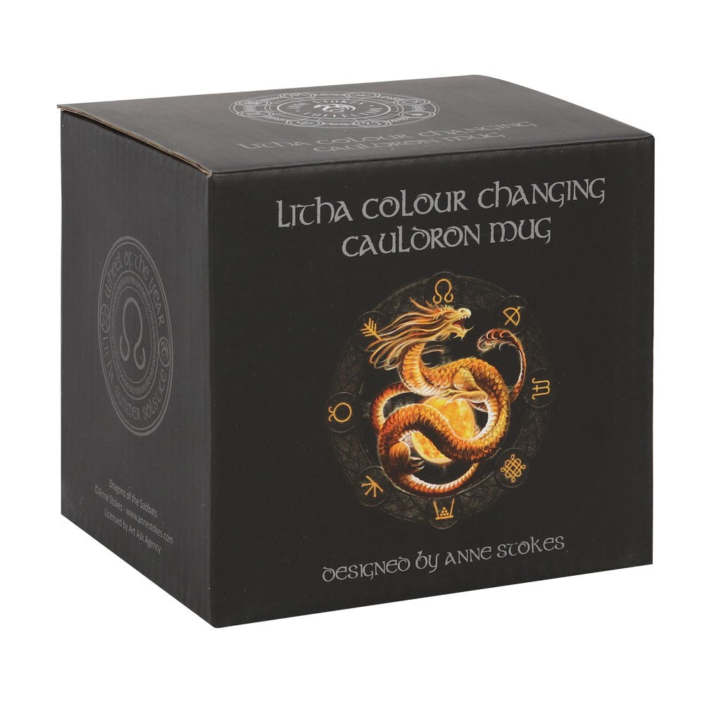 Litha Colour Changing Dragon Mug by Anne Stokes