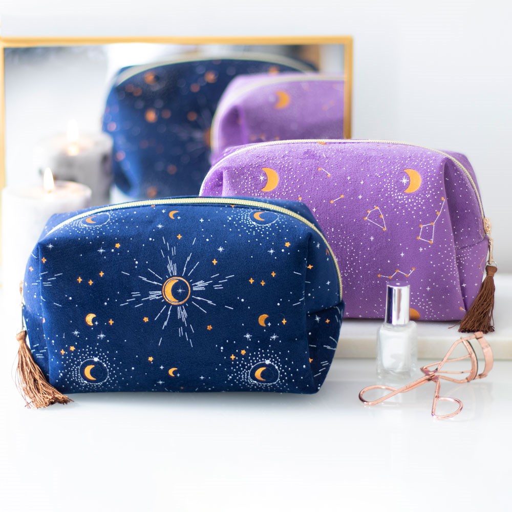 Crescent Moon Tasseled Makeup Bag