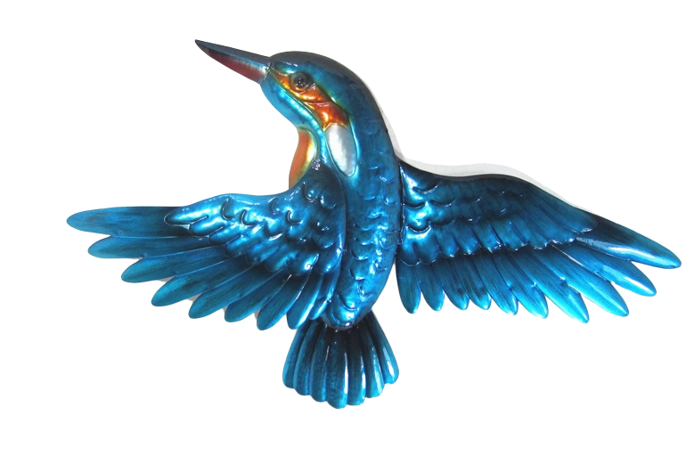 Kingfisher in Flight - Metal Wall Hanging