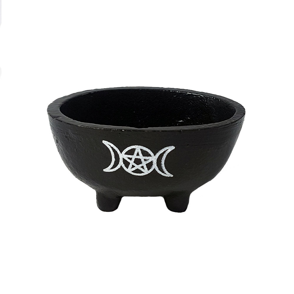 Triple Moon Pentacle Small Aluminium Oval Cauldron NEW!