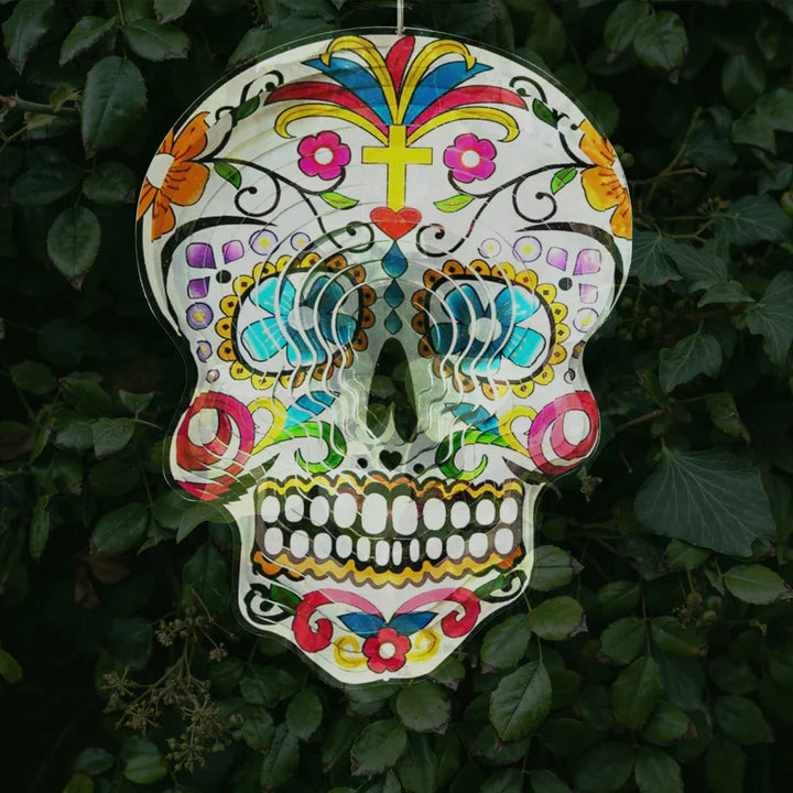 Sugar Skull Wind Spinner