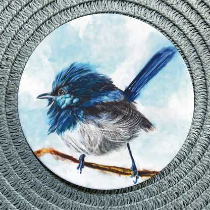 Fairy Wren Ceramic Coaster