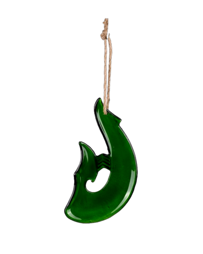 Matau (Fish Hook) Glass  Hanging