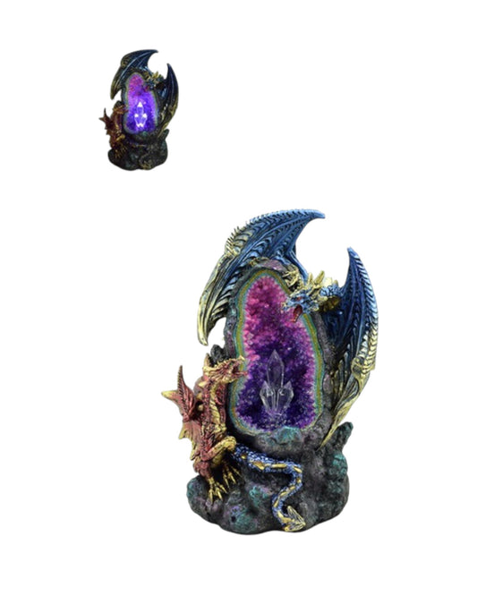 Dragon With Baby on LED Crystal Cave