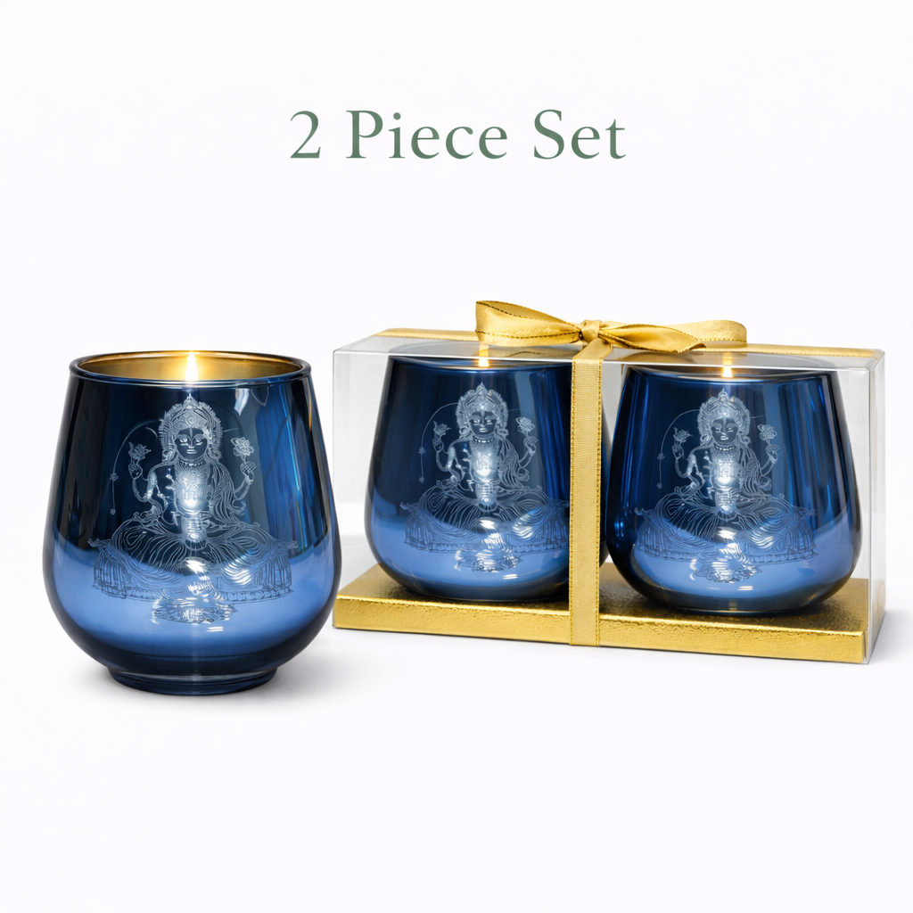 Candle Holder - Hanuman (4 in.) 2pcs: Blue / 4in