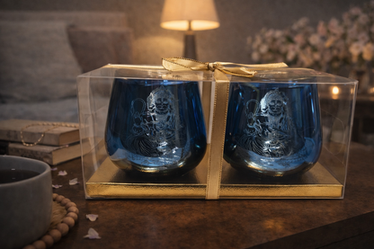 Candle Holder - Hanuman (4 in.) 2pcs: Blue / 4in