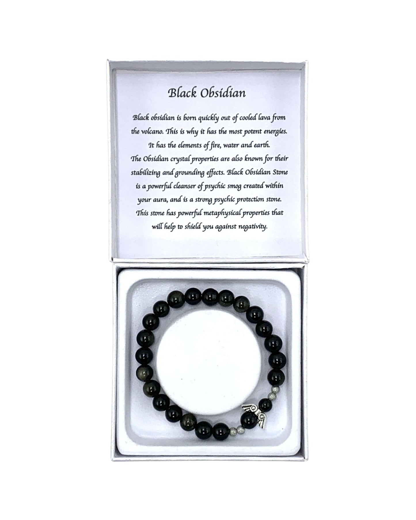 Black Obsidian bracelet - Angel