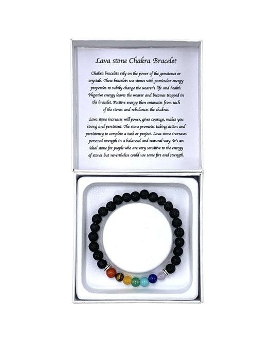 Lava Stone Chakra bracelet