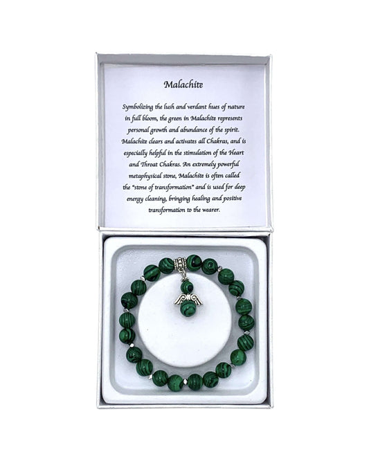 Malachite bracelet- Angel
