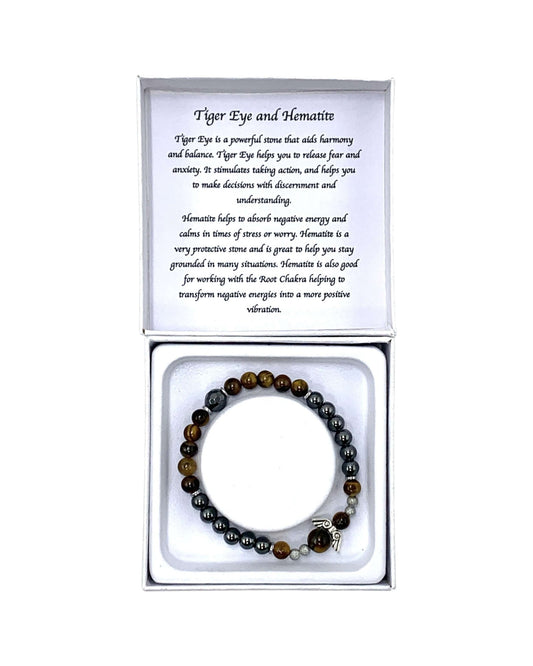 Tiger Eye Hematite bracelet - Angel