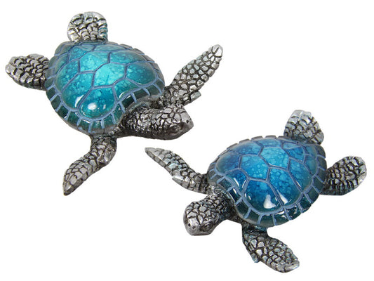 Marble Blue Turtle w Silver Body