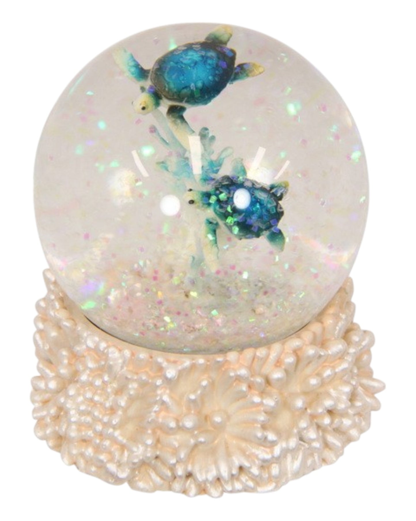 Twin Turtles On Coral Water Ball