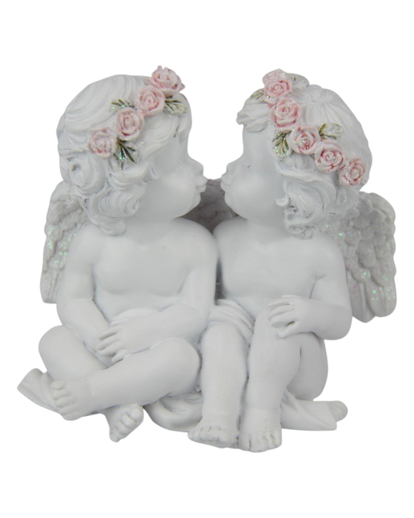 Cherubs with Roses Sitiing