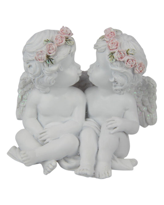 Cherubs with Roses Sitiing
