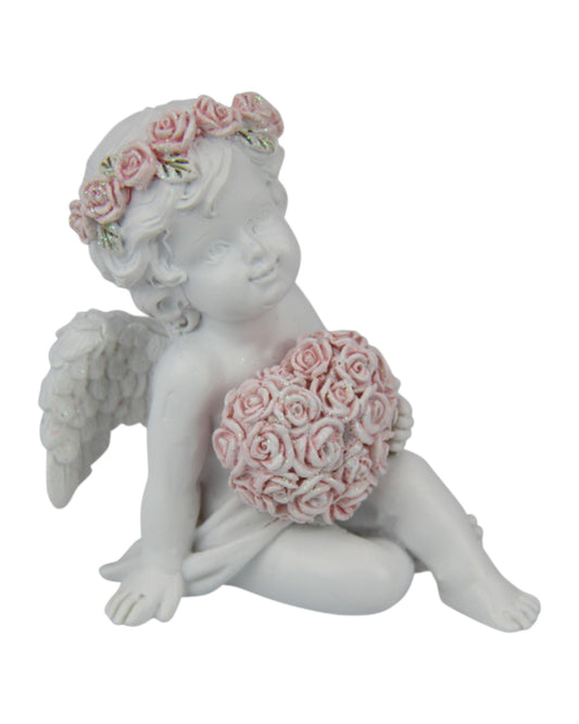Cherub with Roses Sitting