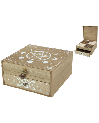 Square Wiccan Jewellery Box