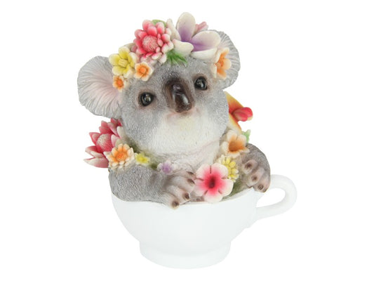 Floral Koala in Teacup