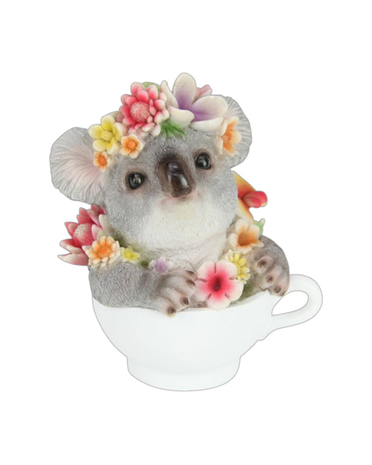 Floral Koala in Teacup