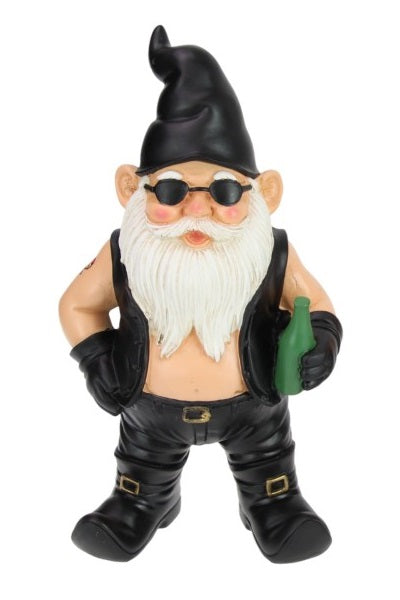 Biker Gnome w/Drink