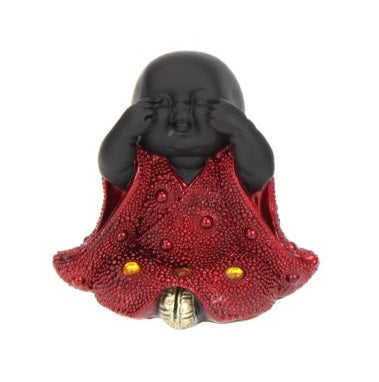 Cute Wise Monks Red Robe set of 3