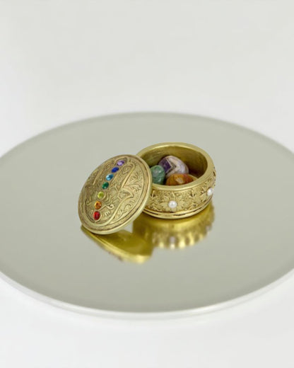 Hamsa Hand Gold Resin Box
