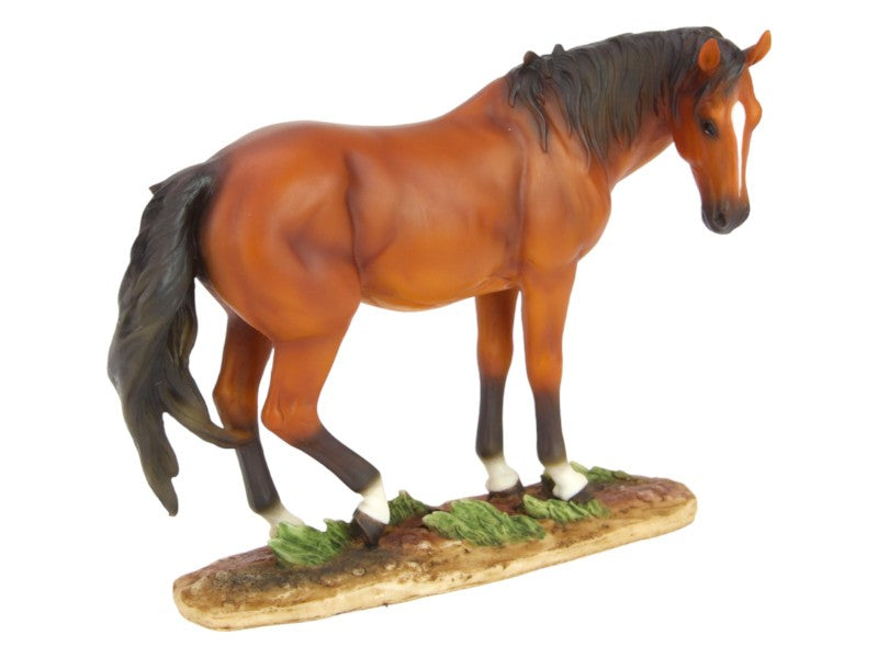 Brown Stand Horse on Base