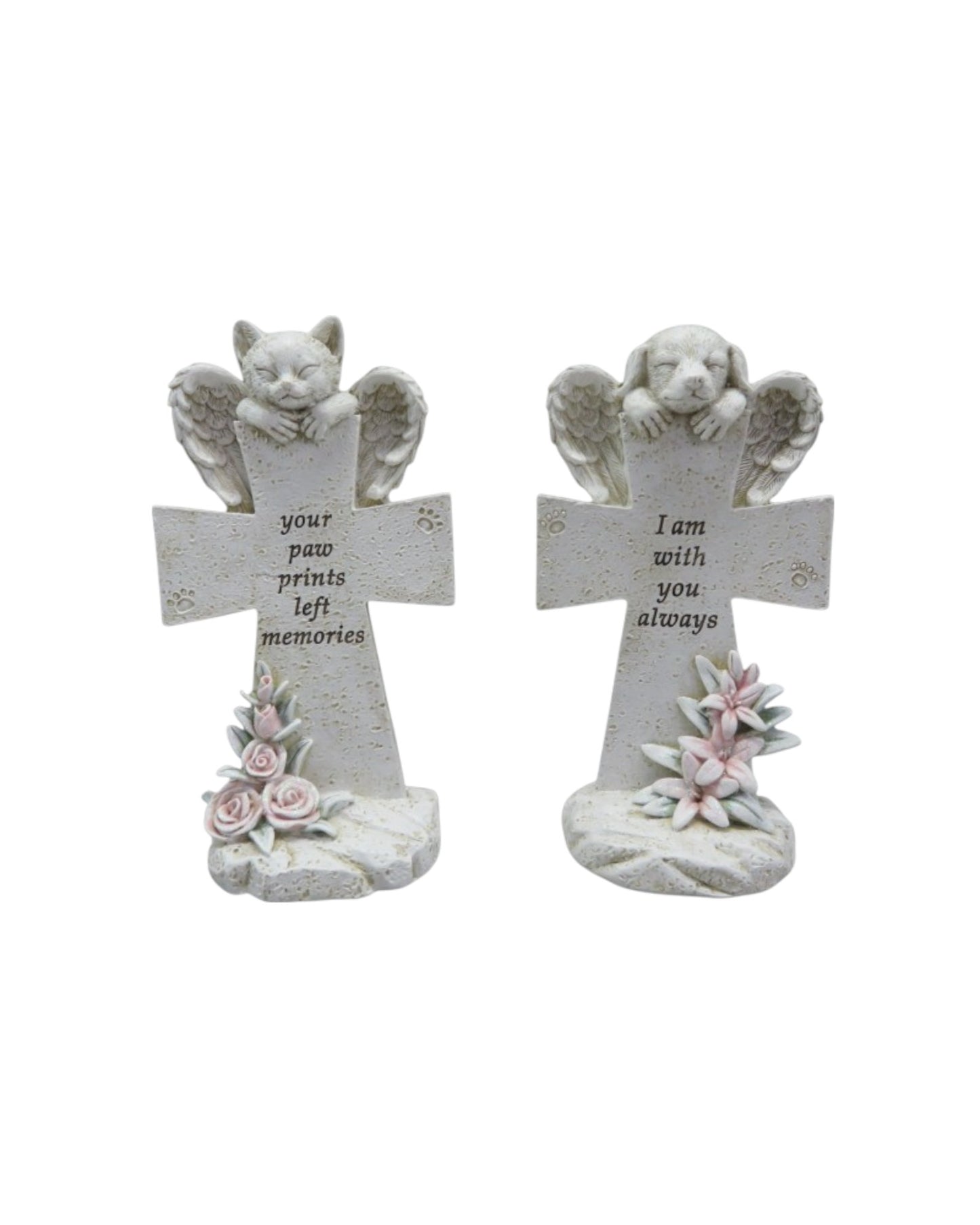 Cat & Dog On Memorial Cross