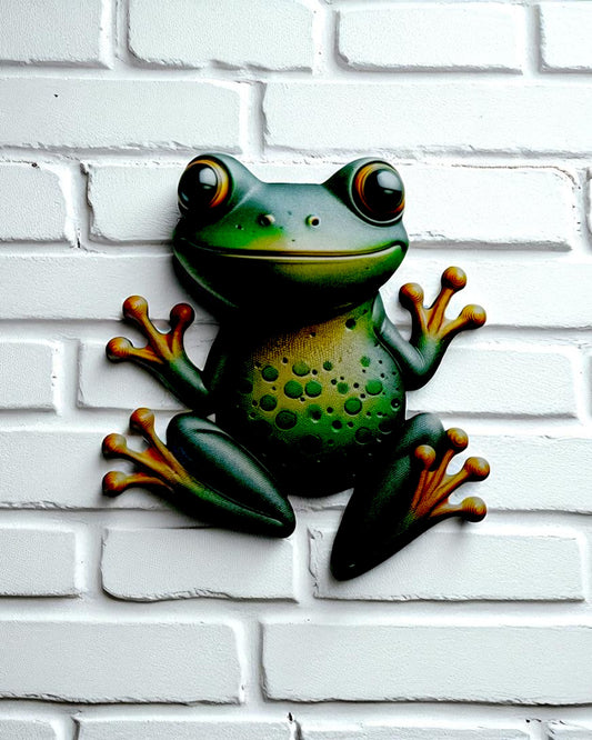 Metal Cute Frog Wall Art