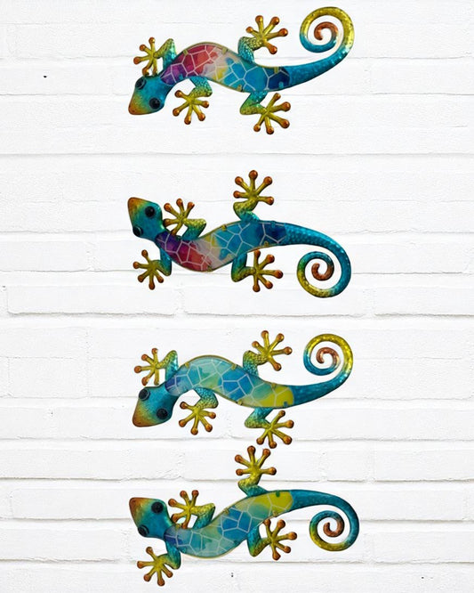 Metal/Glass Lizard Wall Art