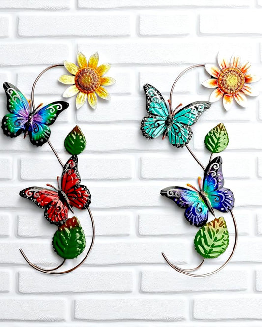 MetalSunflower/Butterfly Wall Art ( set of 2 )