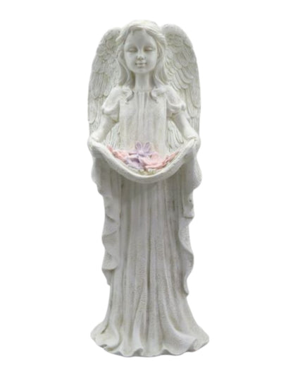 Standing Garden Angel with Flowers