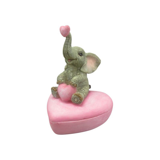 Elephant Love Heart Trinket Box