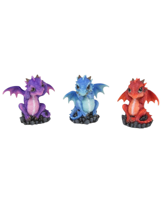 Wise Coloured Dragons ( set of 3 )