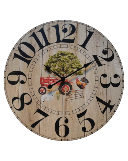 Clock Farm Yard Tractor